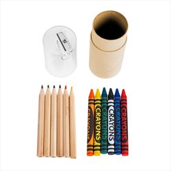 SH11452 12 Piece Crayon And Pencil Set With Custom Imprint
